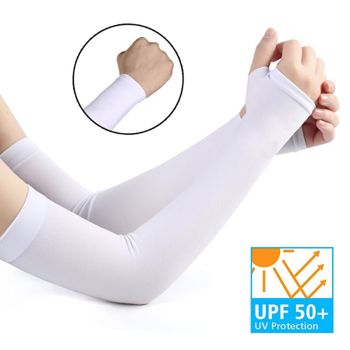 Set 2 Maneci Sport Unisex cu Protectie UV Luxer, Marime Universala, protectie auto, alergat, ciclism, pescuit, Negru, maneca protectie solara uv manusi fortbal alergat decathlon ieftine universale emag luxer [3]