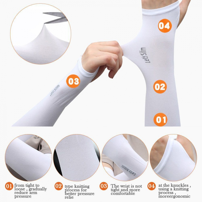 Set 2 Maneci Sport Unisex cu Protectie UV Luxer, Marime Universala, protectie auto, alergat, ciclism, pescuit, Negru, maneca protectie solara uv manusi fortbal alergat decathlon ieftine universale emag luxer [13]
