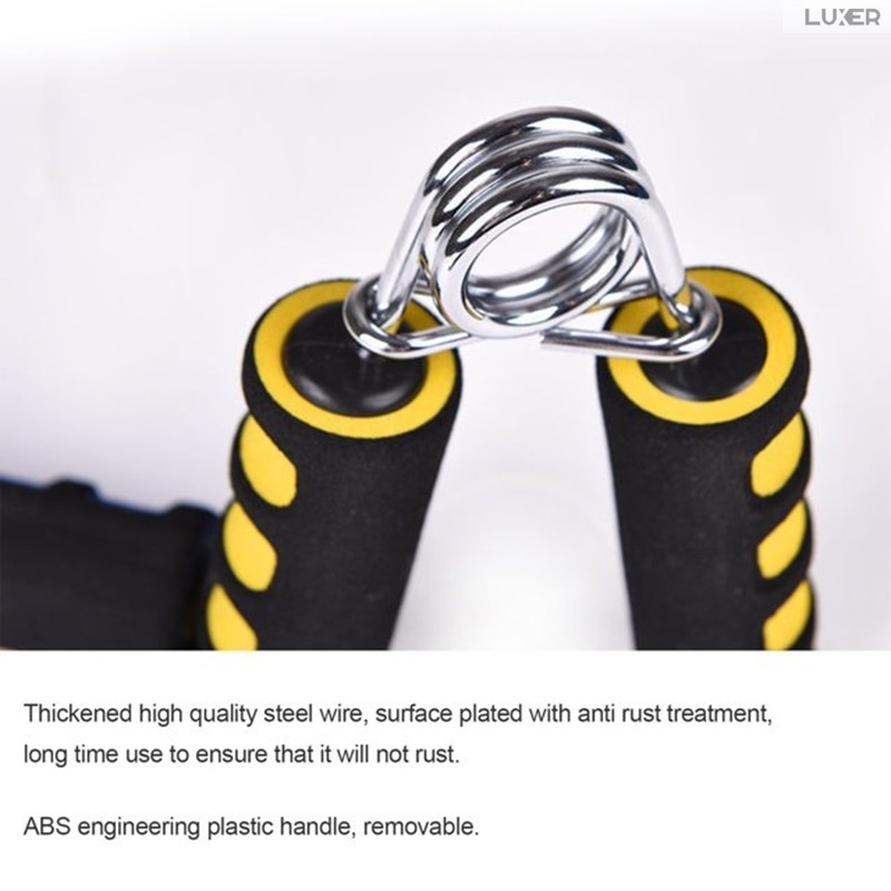 Set 2 x Flexor Tonifiere Antebrat si Intarire Musculatura Incheietura Mainii, Arc Rezistent din Otel si Manere din Spuma, Dimensiuni 13x9.5 cm, Negru/Galben,Luxer, Decathlon, Intersport, Hervis [5]