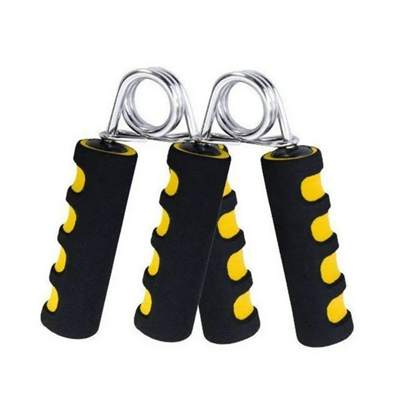 Set 2 x Flexor Tonifiere Antebrat si Intarire Musculatura Incheietura Mainii, Arc Rezistent din Otel si Manere din Spuma, Dimensiuni 13x9.5 cm, Negru/Galben,Luxer, Decathlon, Intersport, Hervis [2]