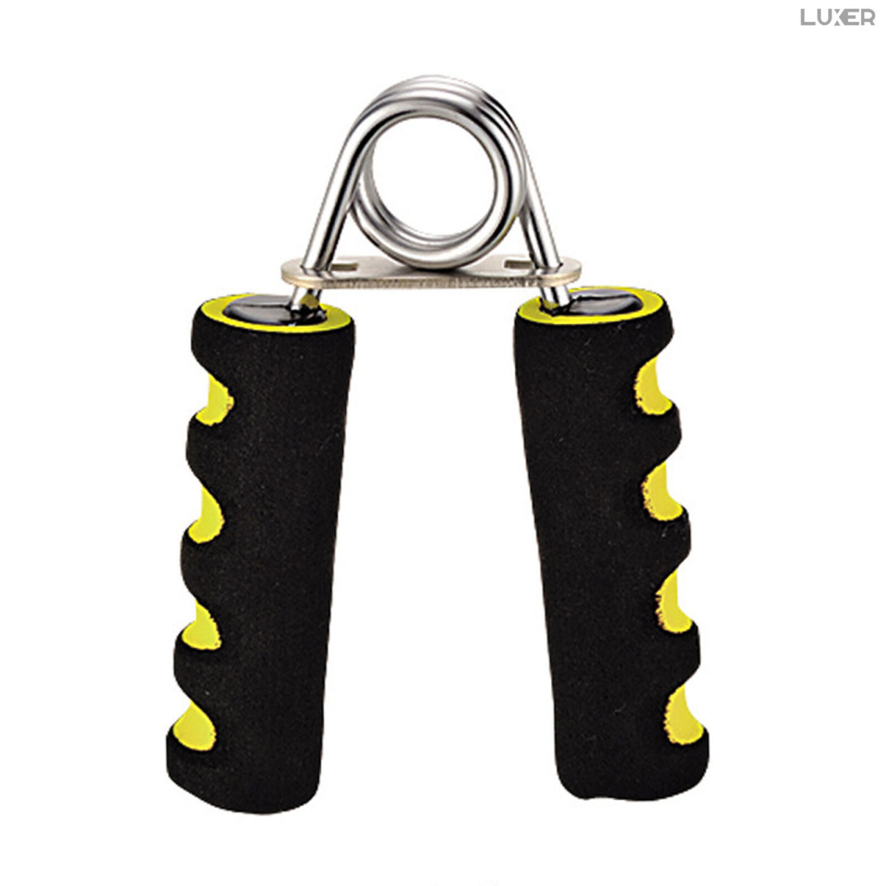 Set 2 x Flexor Tonifiere Antebrat si Intarire Musculatura Incheietura Mainii, Arc Rezistent din Otel si Manere din Spuma, Dimensiuni 13x9.5 cm, Negru/Galben,Luxer, Decathlon, Intersport, Hervis [3]