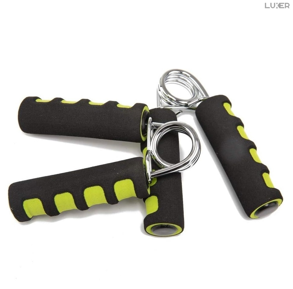 Set 2 x Flexor Tonifiere Antebrat si Intarire Musculatura Incheietura Mainii, Arc Rezistent din Otel si Manere din Spuma, Dimensiuni 13x9.5 cm, Negru/Galben,Luxer, Decathlon, Intersport, Hervis [4]