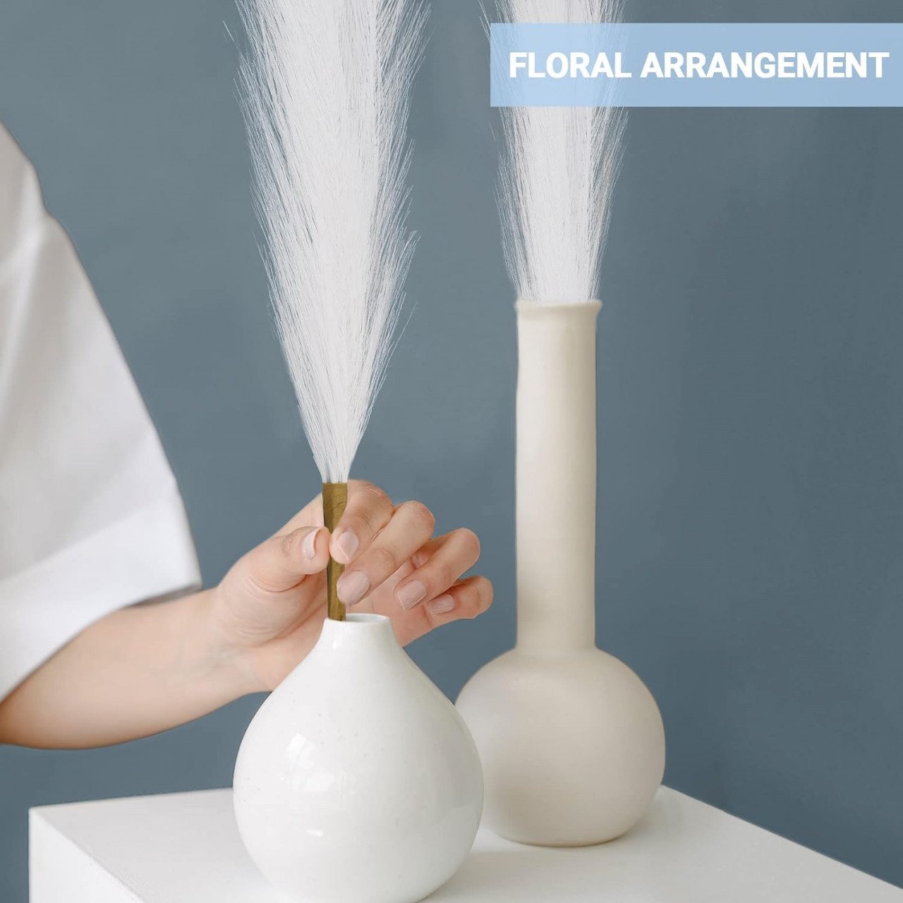 Set 3 Fire Iarba de Pampas Artificiala Din Matase Pentru Decoratiuni Casa, Birou sau Evenimente, Alb, Gri, Bej, Roz, Luxer, plante/flori decorative ornamentale, ornament interior, frunze decor pentru botez/nunta dedeman jysk leroy luxer [5]