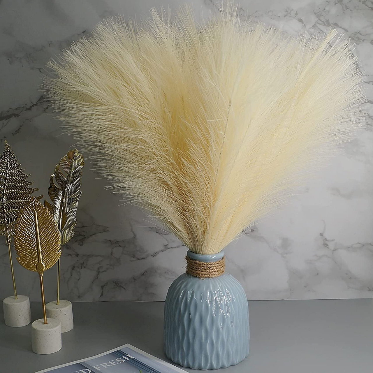 Set 3 Fire Iarba de Pampas Artificiala Din Matase Pentru Decoratiuni Casa, Birou sau Evenimente, Alb, Gri, Bej, Roz, Luxer, plante/flori decorative ornamentale, ornament interior, frunze decor pentru botez/nunta dedeman jysk leroy luxer [3]