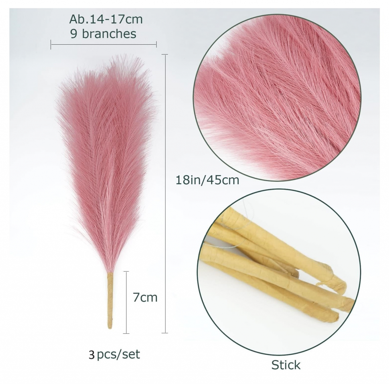 Set 3 Fire Iarba de Pampas Artificiala Din Matase Pentru Decoratiuni Casa, Birou sau Evenimente, Alb, Gri, Bej, Roz, Luxer, plante/flori decorative ornamentale, ornament interior, frunze decor pentru botez/nunta dedeman jysk leroy luxer [10]