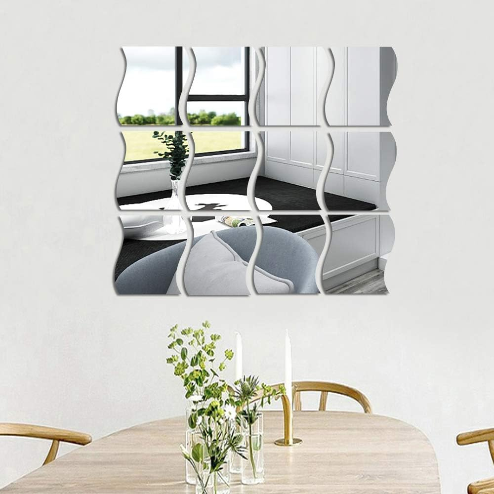 Set oglinzi acrilice valuri Luxer oglinzi decorative de perete oglinda hol oglinzi dedeman pentru camera din acril decorativa ikea decor mobexpert jysk emag dormitor living autoadezive oglinda aurie moderne rezistente auriu [1]