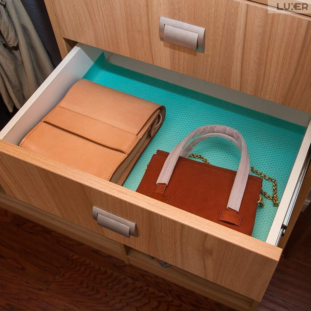 Set 4 Covorase Antiderapante Pentru Protectie Rafturi Frigider sau Sertare, Anti-Mucegai, Table Placemats, Material Impermeabil, Dimensiuni 45x29 cm, Albastru, Luxer, Folie Protectie Rafturi Dulap, Antibacteriene, Covoras Pentru Pastrarea Prospetimii, Covoras Frigider [5]