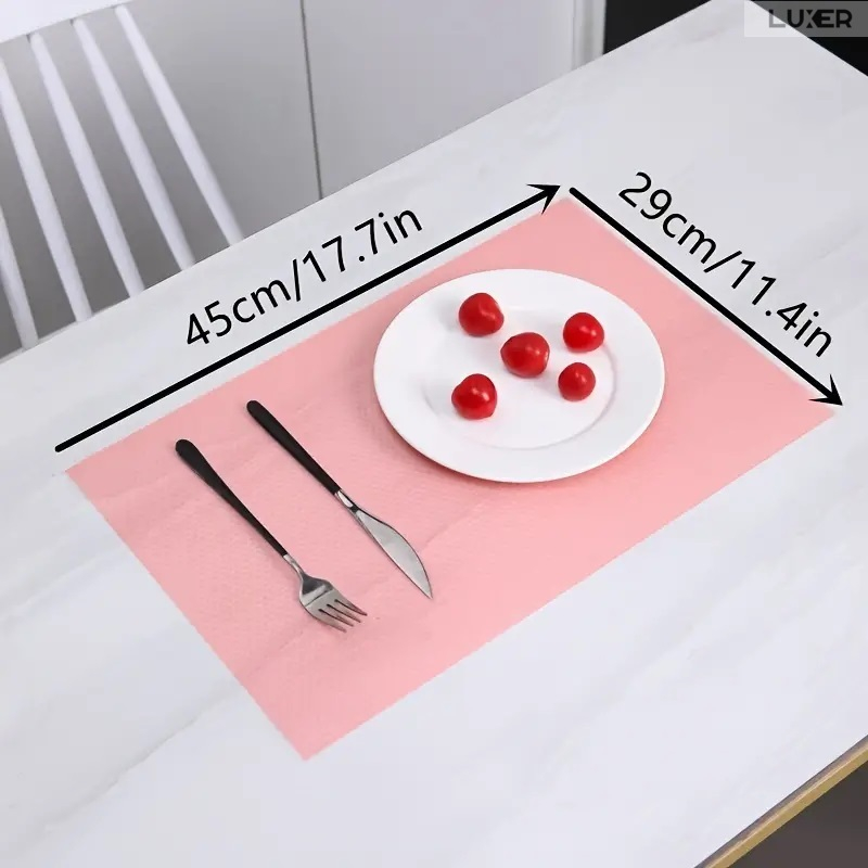 Set 4 Covorase Antiderapante Pentru Protectie Rafturi Frigider sau Sertare, Anti-Mucegai, Table Placemats, Material Impermeabil, Dimensiuni 45x29 cm, Roz, Luxer, Folie Protectie Rafturi Dulap, Antibacteriene, Covoras Pentru Pastrarea Prospetimii, Covoras Frigider [11]