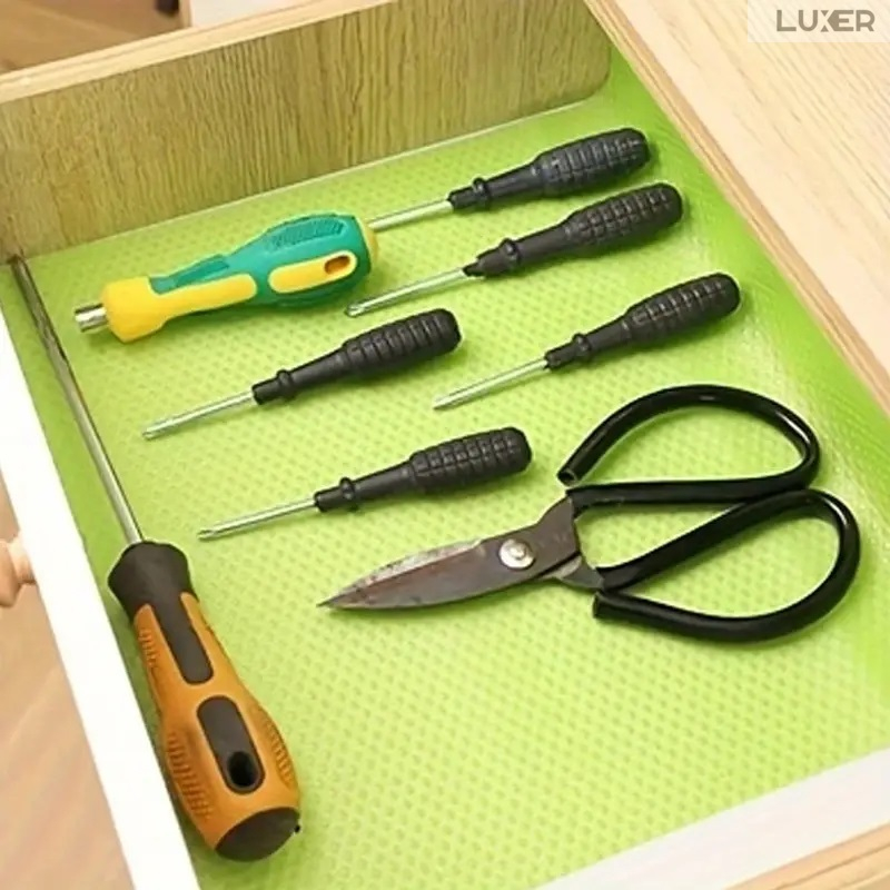 Set 4 Covorase Antiderapante Pentru Protectie Rafturi Frigider sau Sertare, Anti-Mucegai, Table Placemats, Material Impermeabil, Dimensiuni 45x29 cm, Verde, Luxer, Folie Protectie Rafturi Dulap, Antibacteriene, Covoras Pentru Pastrarea Prospetimii, Covoras Frigider [4]