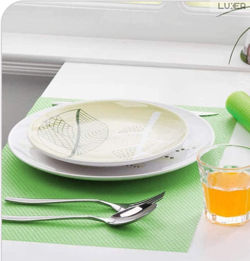 Set 4 Covorase Antiderapante Pentru Protectie Rafturi Frigider sau Sertare, Anti-Mucegai, Table Placemats, Material Impermeabil, Dimensiuni 45x29 cm, Verde, Luxer, Folie Protectie Rafturi Dulap, Antibacteriene, Covoras Pentru Pastrarea Prospetimii, Covoras Frigider [3]