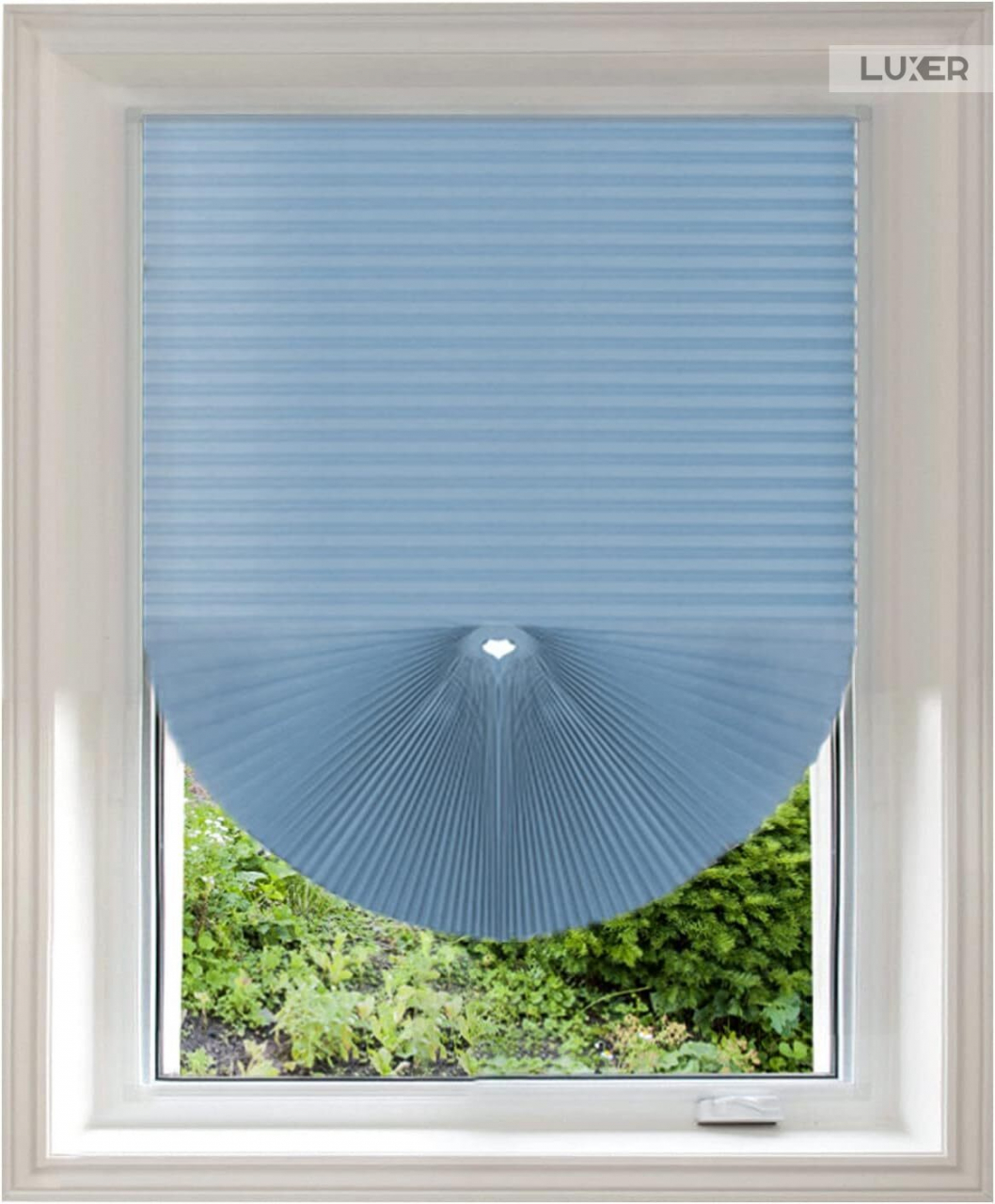 Set 4 Jaluzele Plisate cu Sistem de Prindere Autoadeziv Luxer, Dimensiuni 150X60 cm, Albastru, jaluzele geamuri mansarda rulou dedeman velux leroy merlin pentru ferestre interior hornbach ieftine luxer [2]