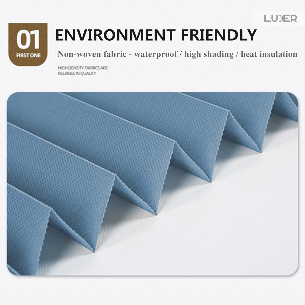 Set 4 Jaluzele Plisate cu Sistem de Prindere Autoadeziv Luxer, Dimensiuni 150X60 cm, Albastru, jaluzele geamuri mansarda rulou dedeman velux leroy merlin pentru ferestre interior hornbach ieftine luxer [9]