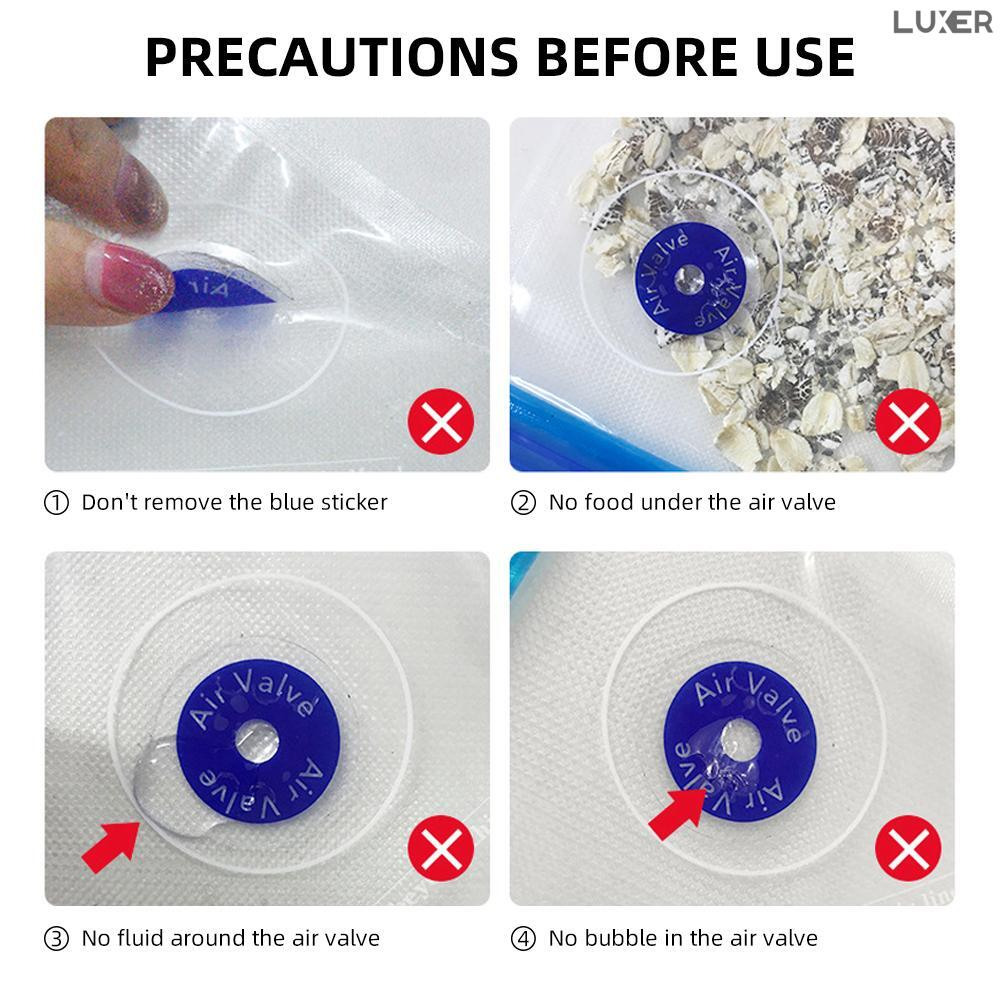 Set 5 Pungi Alimentare pentru Vidat, Reutilizabile de pana la 100 de ori, Vidare Manuala cu Pompa si Clema, Non-Toxice, Anti-Miros, BPA Free, Eco Friendly, pentru Fructe, Legume si Alimente, Luxer, [12]