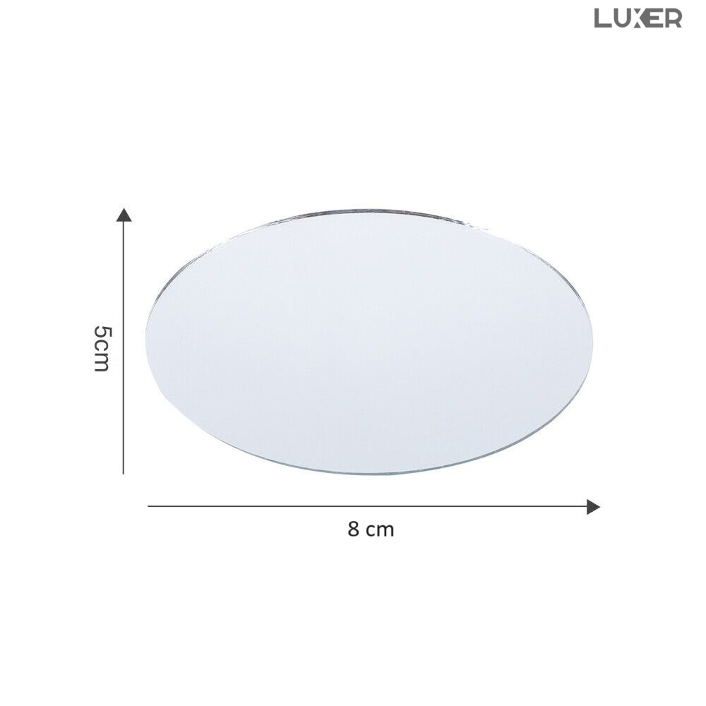Set 50 Oglinzi Acrilice Autoadezive Luxer, Model Oval, Dimensiuni 8x5 cm, Silver,oglinzi decorative de perete oglinda hol oglinzi dedeman pentru camera din acril decorativa ikea decor mobexpert jysk emag dormitor living autoadezive oglinda moderne rezistente auriu luxer [12]