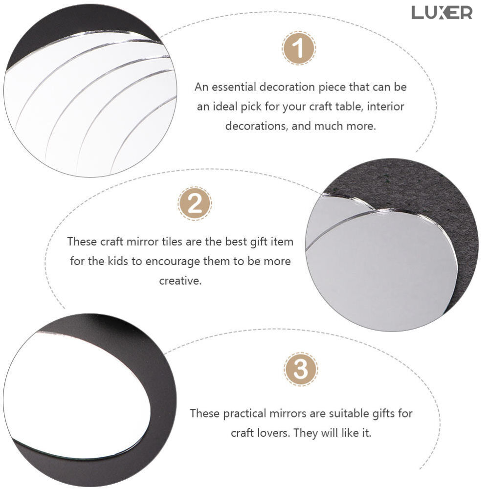 Set 50 Oglinzi Acrilice Autoadezive Luxer, Model Oval, Dimensiuni 8x5 cm, Silver,oglinzi decorative de perete oglinda hol oglinzi dedeman pentru camera din acril decorativa ikea decor mobexpert jysk emag dormitor living autoadezive oglinda moderne rezistente auriu luxer [11]