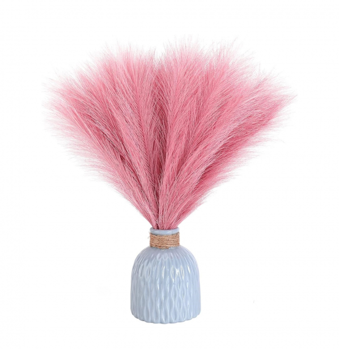 Set 6 Fire Iarba de Pampas Artificiala Din Matase Pentru Decoratiuni Casa, Birou sau Evenimente, Alb, Gri, Bej, Roz, Luxer, plante/flori decorative ornamentale, ornament interior, frunze decor pentru botez/nunta dedeman jysk leroy luxer [11]