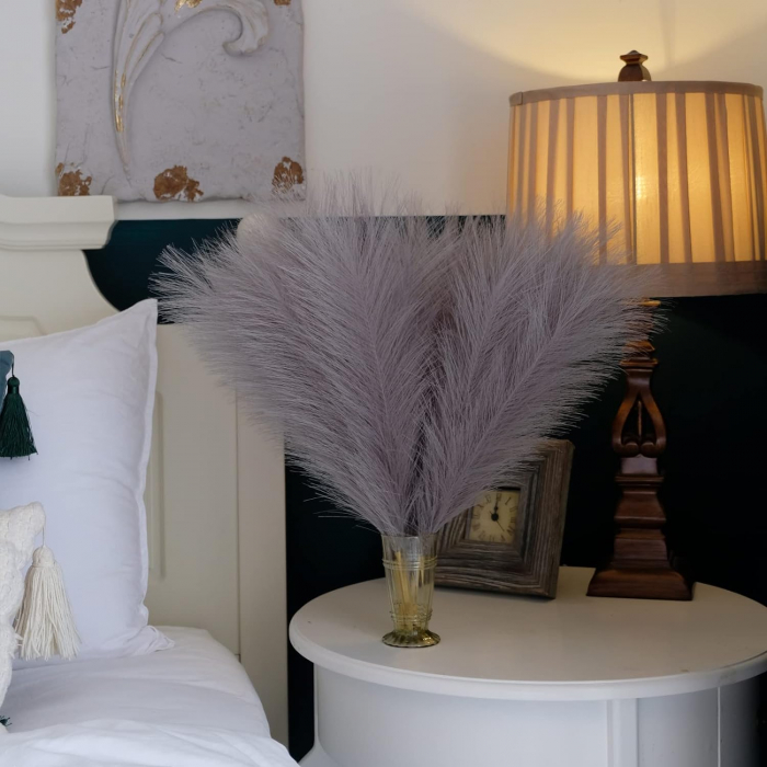 Set 6 Fire Iarba de Pampas Artificiala Din Matase Pentru Decoratiuni Casa, Birou sau Evenimente, Alb, Gri, Bej, Roz, Luxer, plante/flori decorative ornamentale, ornament interior, frunze decor pentru botez/nunta dedeman jysk leroy luxer [9]