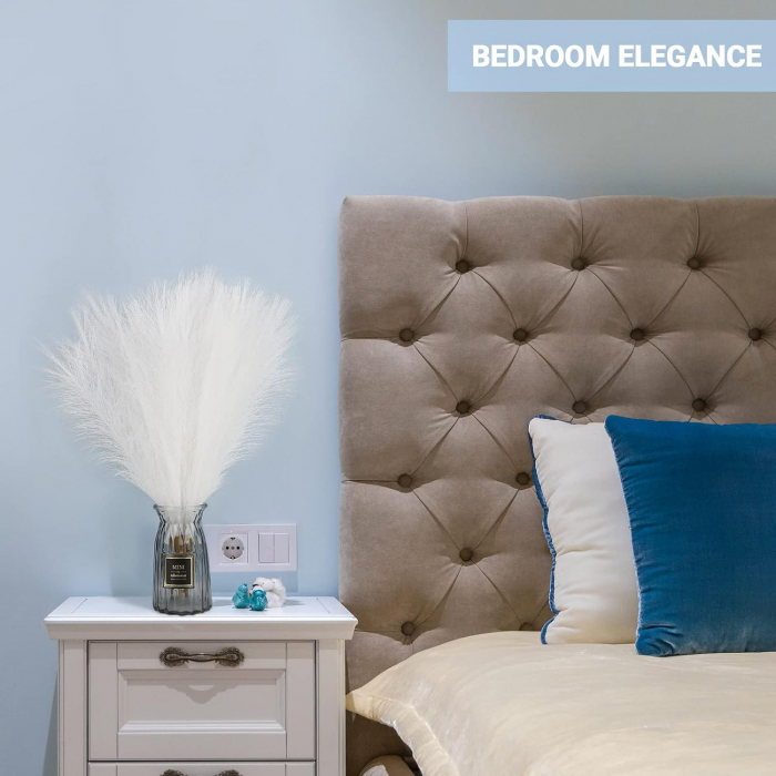 Set 6 Fire Iarba de Pampas Artificiala Din Matase Pentru Decoratiuni Casa, Birou sau Evenimente, Alb, Gri, Bej, Roz, Luxer, plante/flori decorative ornamentale, ornament interior, frunze decor pentru botez/nunta dedeman jysk leroy luxer [7]