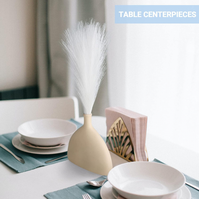 Set 6 Fire Iarba de Pampas Artificiala Din Matase Pentru Decoratiuni Casa, Birou sau Evenimente, Alb, Gri, Bej, Roz, Luxer, plante/flori decorative ornamentale, ornament interior, frunze decor pentru botez/nunta dedeman jysk leroy luxer [9]