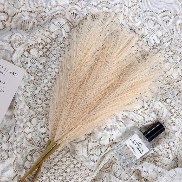 Set 6 Fire Iarba de Pampas Artificiala Din Matase Pentru Decoratiuni Casa, Birou sau Evenimente, Alb, Gri, Bej, Roz, Luxer, plante/flori decorative ornamentale, ornament interior, frunze decor pentru botez/nunta dedeman jysk leroy luxer [14]