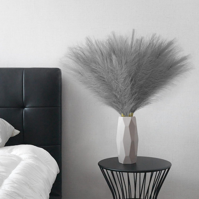 Set 6 Fire Iarba de Pampas Artificiala Din Matase Pentru Decoratiuni Casa, Birou sau Evenimente, Alb, Gri, Bej, Roz, Luxer, plante/flori decorative ornamentale, ornament interior, frunze decor pentru botez/nunta dedeman jysk leroy luxer [1]