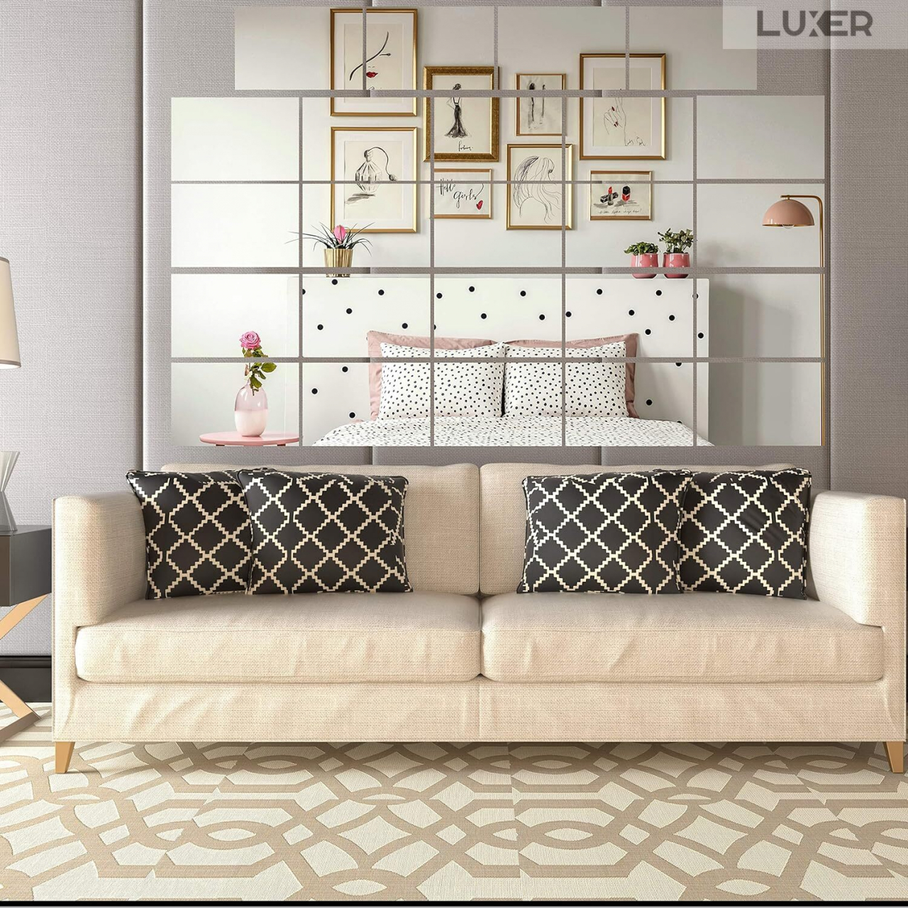 Set Oglinzi Acrilice Autoadezive Luxer, Model Dreptunghi, Dimensiuni 15x10 cm, Silver,  oglinda acrilica perete mare decortiva dedeman dormitor rama ikea baie dedeman jysk ieftin pret emag mobexpert moderne ieftine leroy merlin autocolant dreptunghi luxer [4]