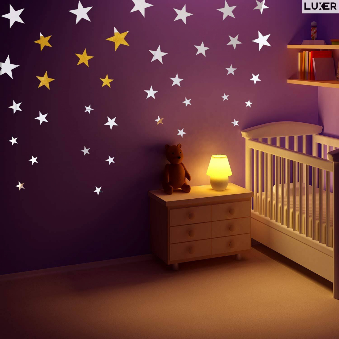 Set 86 Oglinzi Acrilice Autoadezive, Model Stele, Oglinda Decorativa Perete/Mobila pentru Hol Living Baie, Multiple Dimensiuni, Luxer [5]
