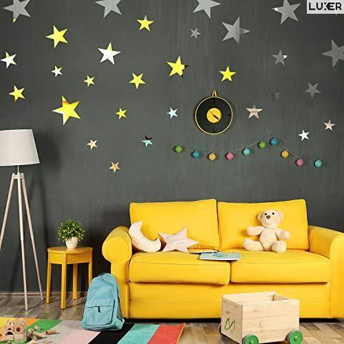 Set 86 Oglinzi Acrilice Autoadezive, Model Stele, Oglinda Decorativa Perete/Mobila pentru Hol Living Baie, Multiple Dimensiuni, Luxer [6]