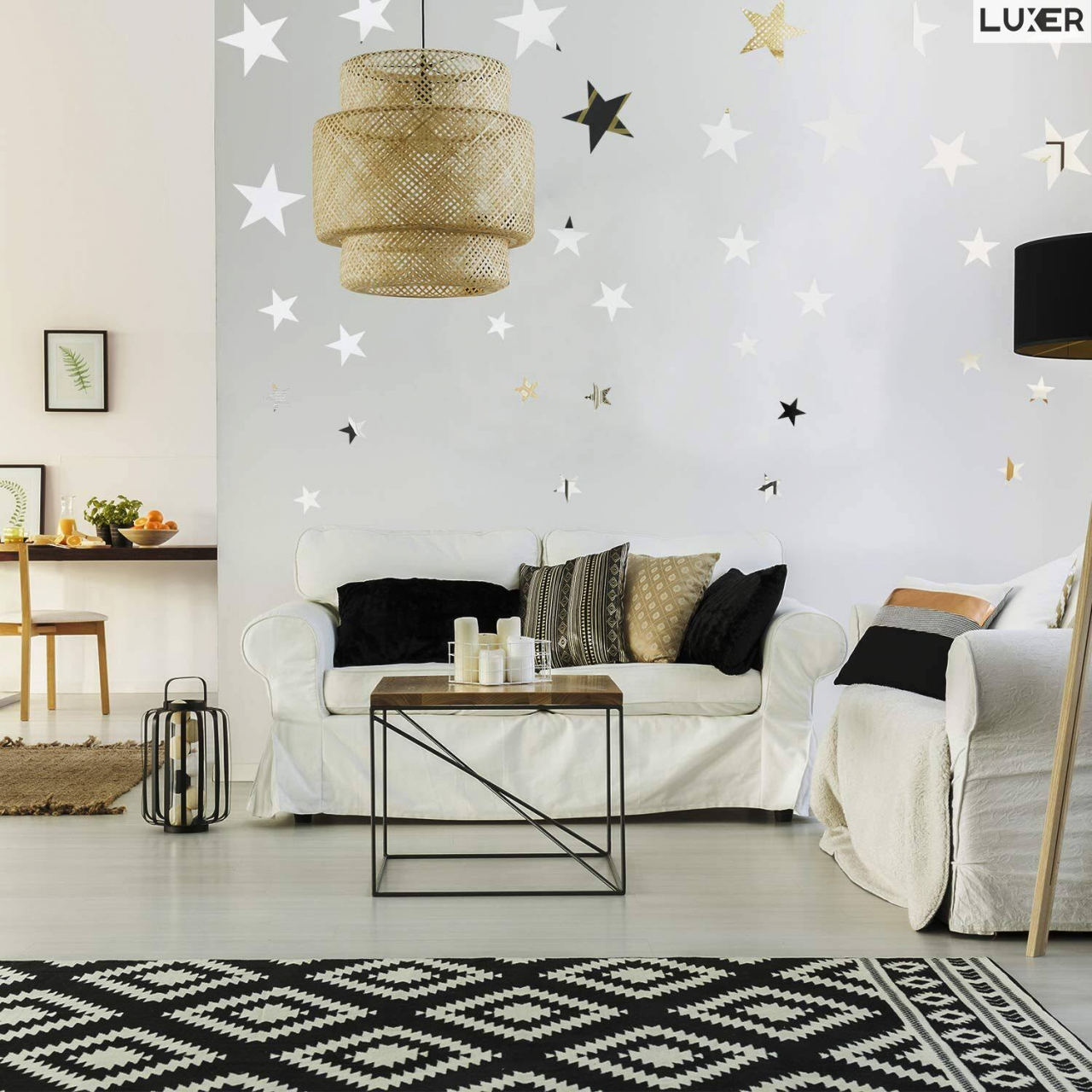 Set 86 Oglinzi Acrilice Autoadezive, Model Stele, Oglinda Decorativa Perete/Mobila pentru Hol Living Baie, Multiple Dimensiuni, Luxer [1]