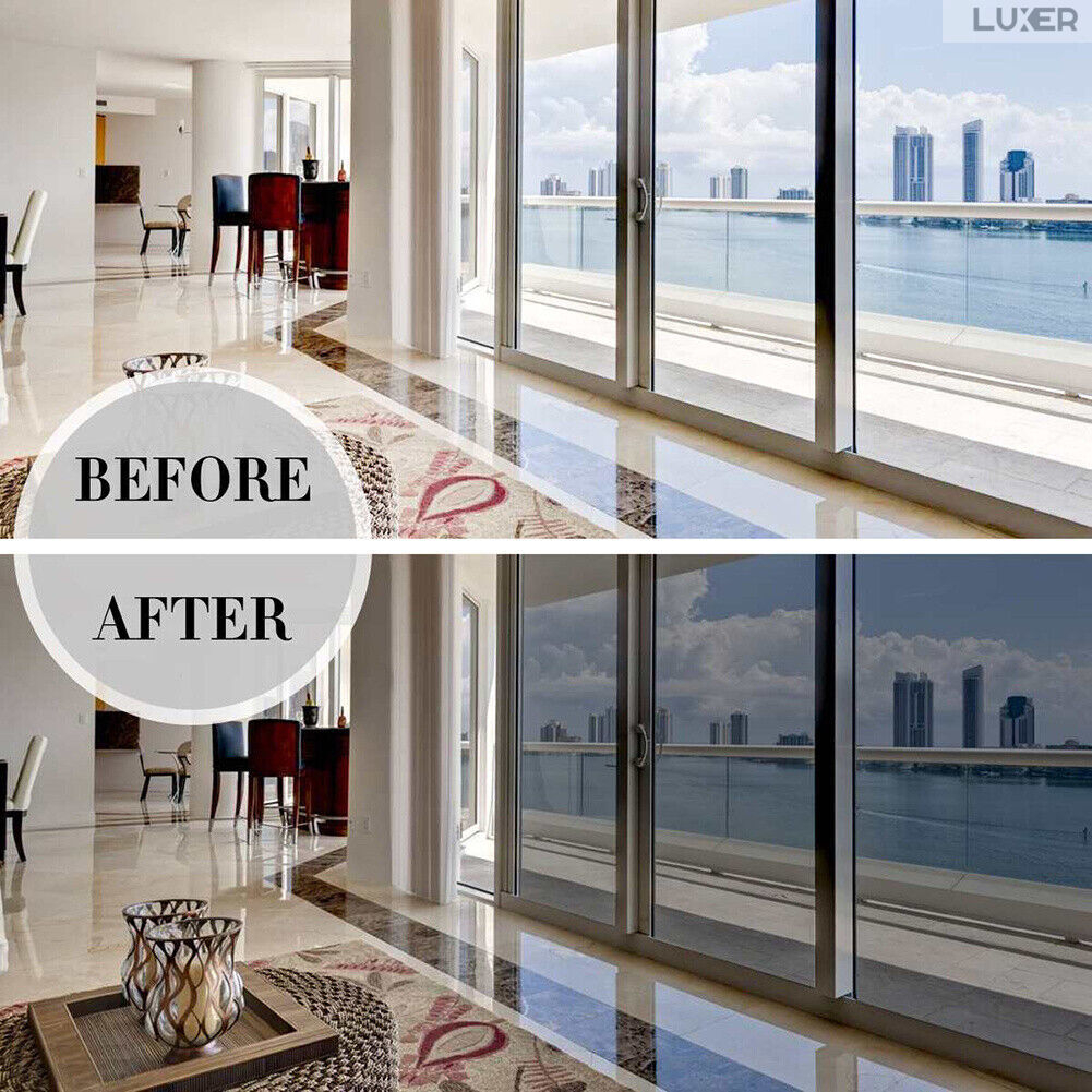 Set Folii Autoadezive pentru Geamuri Termopan, Tip Oglinda, Protectie Solara UV, Efect Privacy, One Way Mirror Window Film, Autocolanta, Pentru Casa/Cladiri, Dimensiuni 200 x 60 cm, Silver/Argintiu, Silver, Folie Geam sa nu se vada din exterior, sa nu se vada in casa, autocolant geam termopan leroy merlin dedeman, protectie solara ferestre luxer [5]