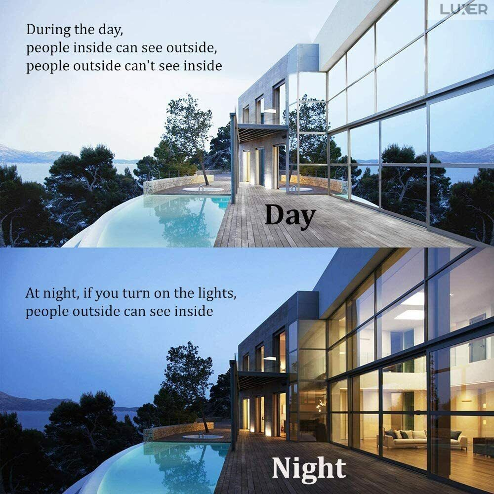 Set Folii Autoadezive pentru Geamuri Termopan, Tip Oglinda, Protectie Solara UV, Efect Privacy, One Way Mirror Window Film, Autocolanta, Pentru Casa/Cladiri, Dimensiuni 200 x 60 cm, Silver/Argintiu, Silver, Folie Geam sa nu se vada din exterior, sa nu se vada in casa, autocolant geam termopan leroy merlin dedeman, protectie solara ferestre luxer [7]