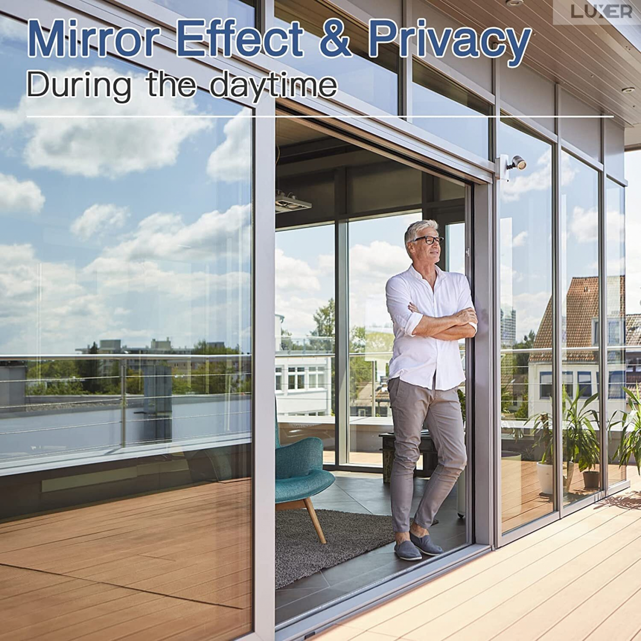 Set Folii Autoadezive pentru Geamuri Termopan, Tip Oglinda, Protectie Solara UV, Efect Privacy, One Way Mirror Window Film, Autocolanta, Pentru Casa/Cladiri, Dimensiuni 200 x 60 cm, Silver/Argintiu, Silver, Folie Geam sa nu se vada din exterior, sa nu se vada in casa, autocolant geam termopan leroy merlin dedeman, protectie solara ferestre luxer [8]