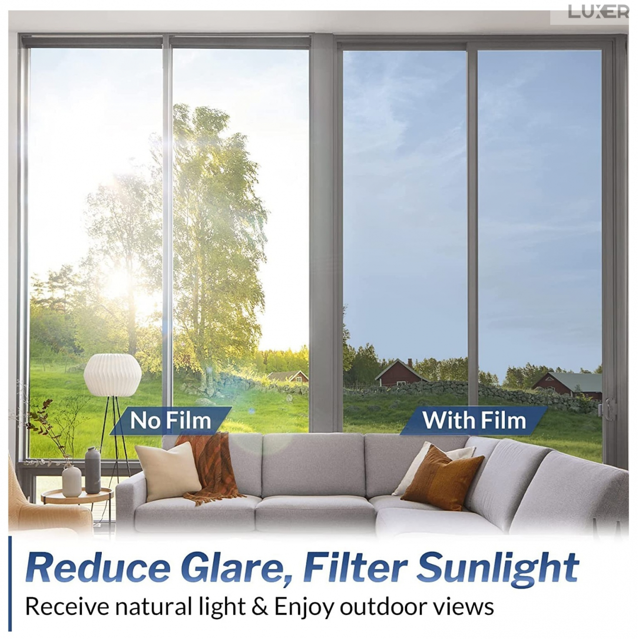 Set Folii Autoadezive pentru Geamuri Termopan, Tip Oglinda, Protectie Solara UV, Efect Privacy, One Way Mirror Window Film, Autocolanta, Pentru Casa/Cladiri, Dimensiuni 200 x 60 cm, Silver/Argintiu, Silver, Folie Geam sa nu se vada din exterior, sa nu se vada in casa, autocolant geam termopan leroy merlin dedeman, protectie solara ferestre luxer [9]