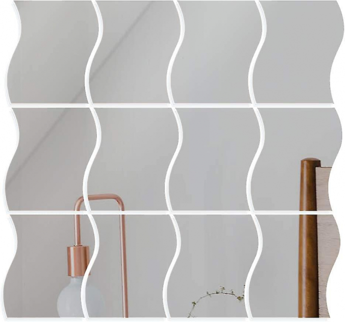 Set oglinzi acrilice valuri Luxer oglinzi decorative de perete oglinda hol oglinzi dedeman pentru camera din acril decorativa ikea decor mobexpert jysk emag dormitor living autoadezive oglinda aurie moderne rezistente auriu [7]