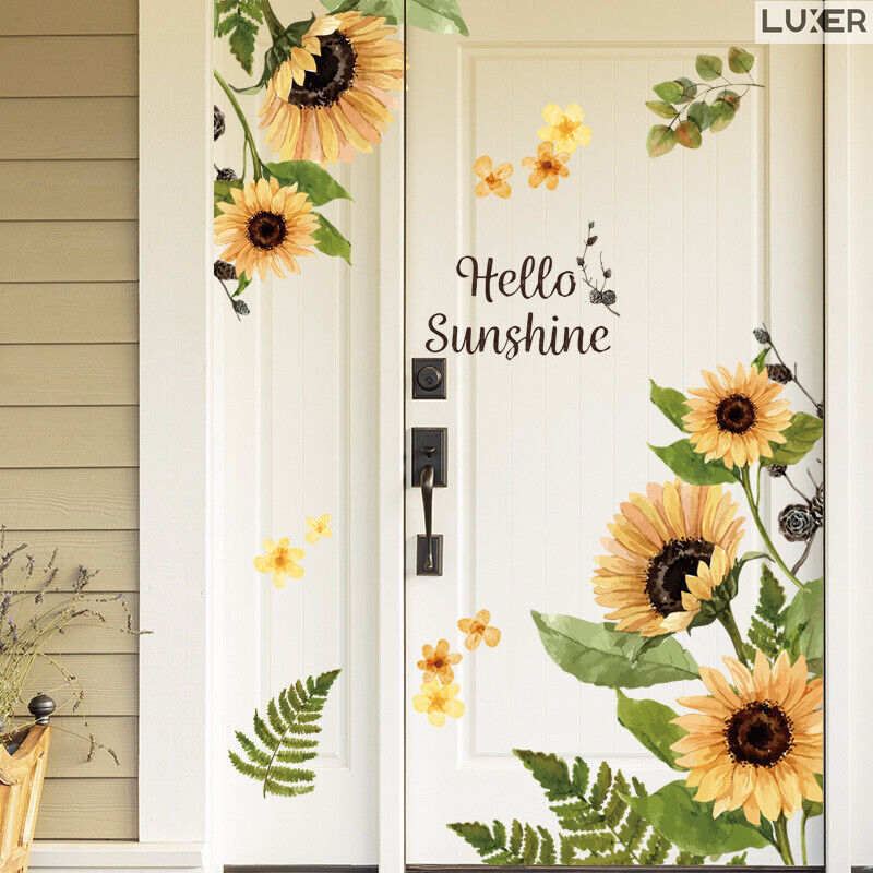 Sticker Autoadeziv Decorativ cu Model Floral: Hello Sushine Sunflower, Multisuprafete, Dimensiuni: 100 x 80 cm, Luxer, Stickere Perete Autocolante Pentru Orice Suprafata cu Flori emag jumbo leroy pepco hornbach jysk luxer [4]
