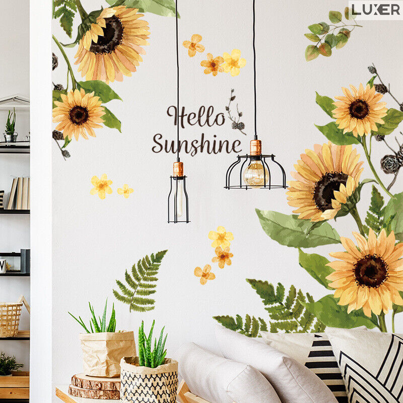 Sticker Autoadeziv Decorativ cu Model Floral: Hello Sushine Sunflower, Multisuprafete, Dimensiuni: 100 x 80 cm, Luxer, Stickere Perete Autocolante Pentru Orice Suprafata cu Flori emag jumbo leroy pepco hornbach jysk luxer [3]