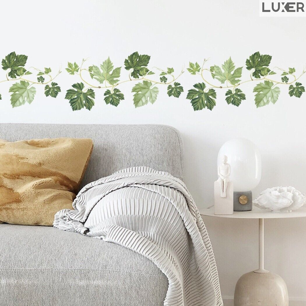 Sticker Decorativ Autoadeziv pentru Perete/ Mobila / Geam cu Model Floral : Green Leaf, Multisuprafete, Dimensiuni: 58x14 cm, Dedeman, Leroy, Jysk, Luxer [5]