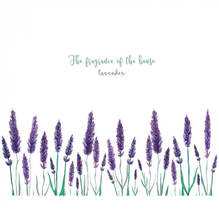 Sticker decorativ cu Flori de Lavanda Luxer, Autocolant Purple Lavander, stickere decorative copii adulti personalizat dormitor floral lavanda bucatarie living dedeman jumbo leroy merlin luxer ieftin [7]
