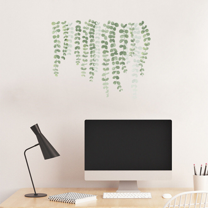 Sticker Decorativ cu Frunze de Eucalipt Luxer, Autocolant perete pentru copii Eucalyptus Leaves, 55x45 cm, stickere perete dedeman flori personalizat pepco emag personalizate ieftine natura plante exotice merlin mickey mouse autocolante pentru sufragerie living luxer [5]