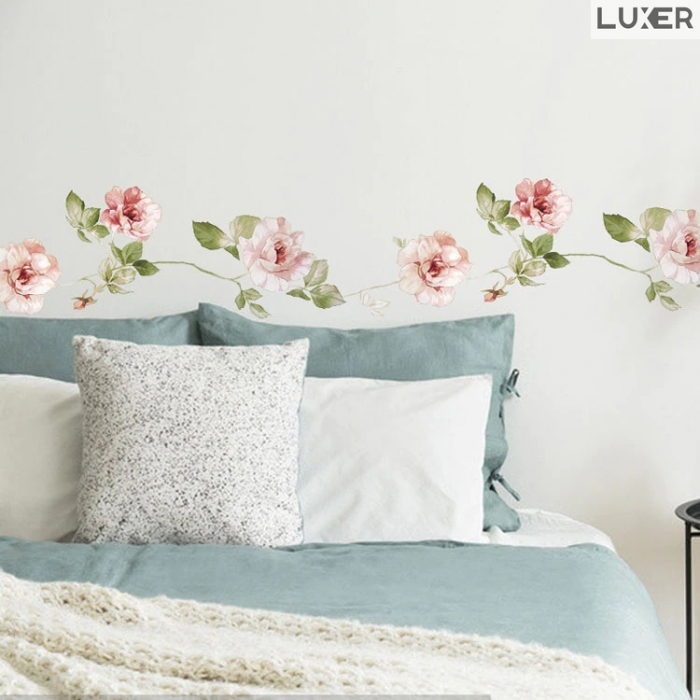 Sticker Decorativ Cu Model Floral Pentru Design Interior Wild Roses, Autoadeziv Multisuprafete, Dimensiuni 100x17.5 cm, Luxer [5]
