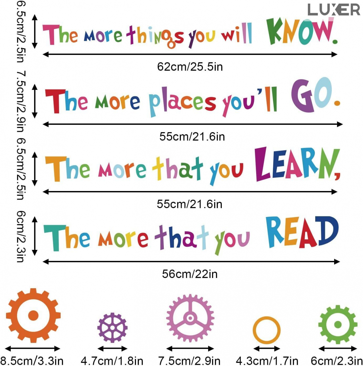 Sticker Decorativ Educativ Autoadeziv Perete/Mobila, Model: The Importance of Reading, Autocolant, Multisprafete, Dimensiuni: 90x70 cm, Dedeman, Jysk, Leroy, EmagLuxer [6]