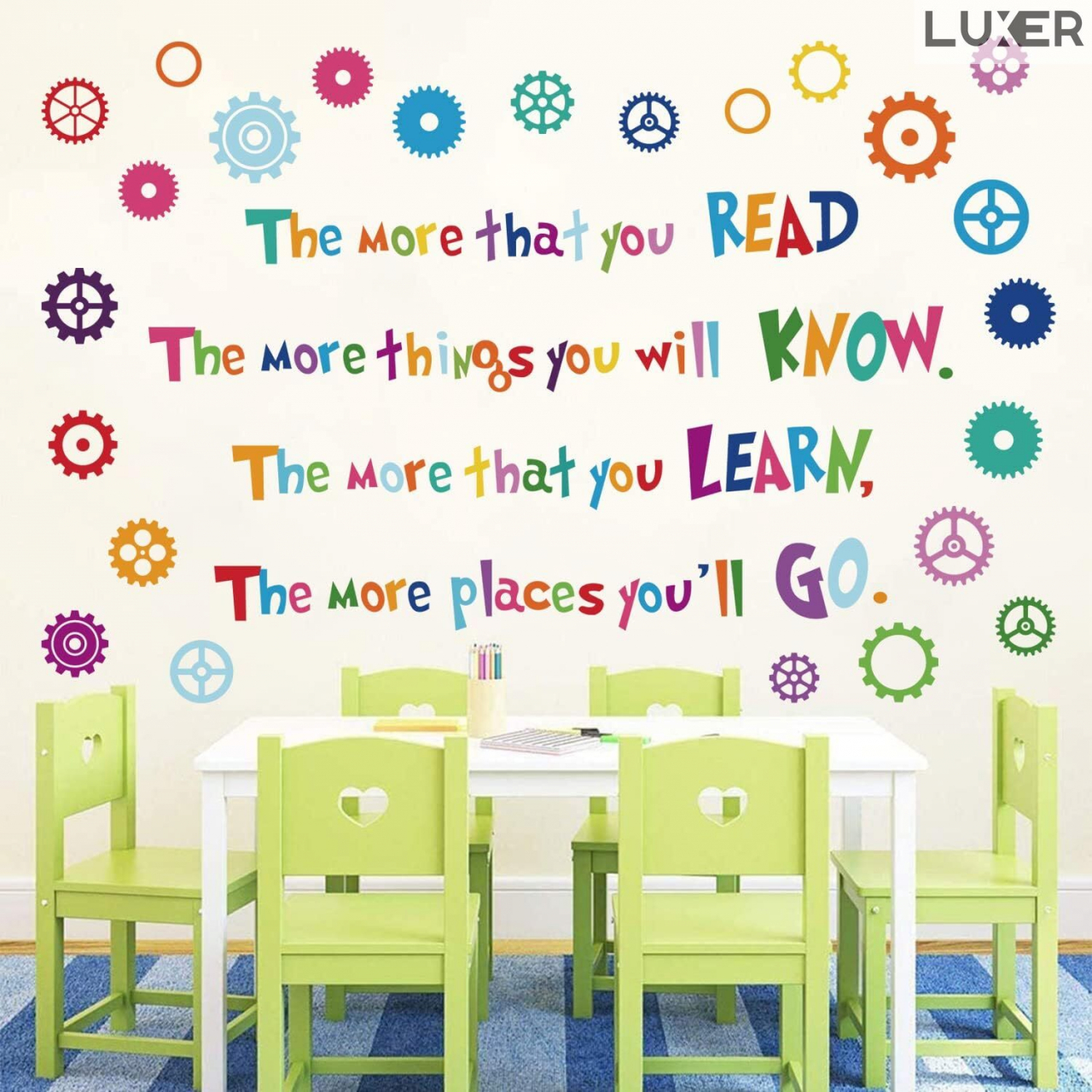 Sticker Decorativ Educativ Autoadeziv Perete/Mobila, Model: The Importance of Reading, Autocolant, Multisprafete, Dimensiuni: 90x70 cm, Dedeman, Jysk, Leroy, EmagLuxer [1]