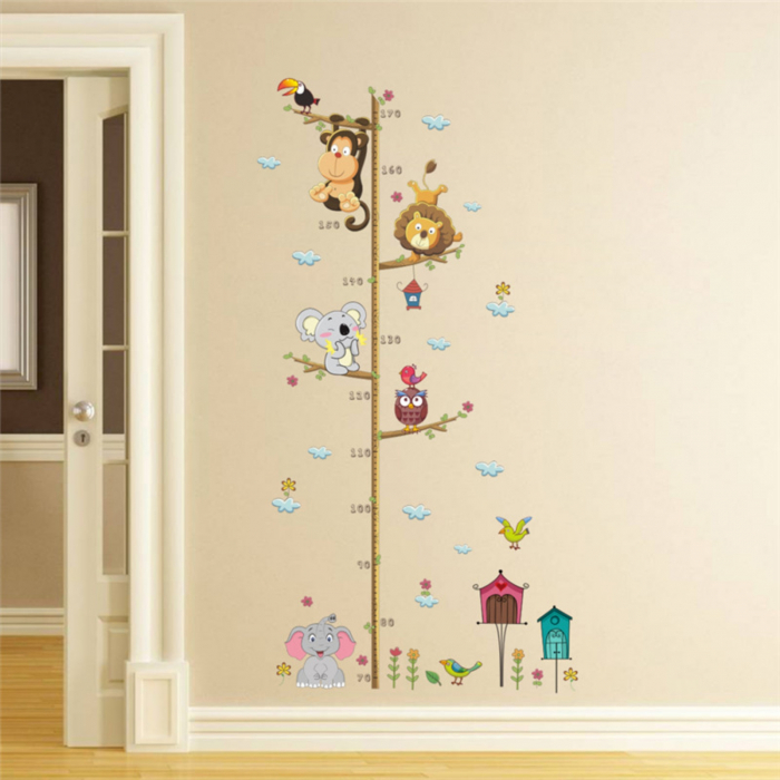 Sticker decorativ Luxer metru autocolant inaltime copii adulti taliometru de perete masurat copii masurator baieti fete diney emag jumbo leroy merlin autocolant animale pasari salbatice [3]