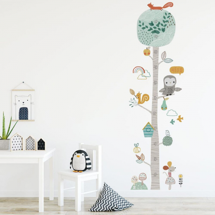 Sticker decorativ Luxer metru autocolant inaltime copii adulti taliometru de perete masurat copii masurator baieti fete diney emag jumbo leroy merlin autocolant animale pasari salbatice [6]