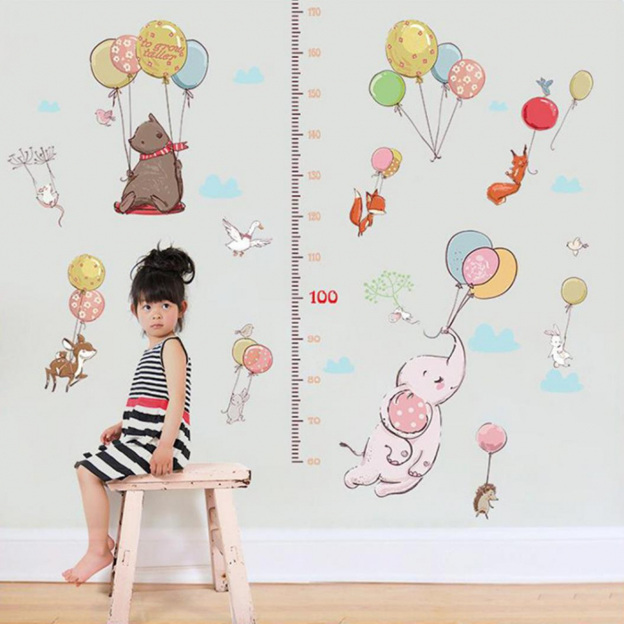 Sticker decorativ Luxer metru autocolant inaltime copii adulti taliometru de perete masurat copii masurator baieti fete diney emag jumbo leroy merlin autocolant animale pasari salbatice [3]
