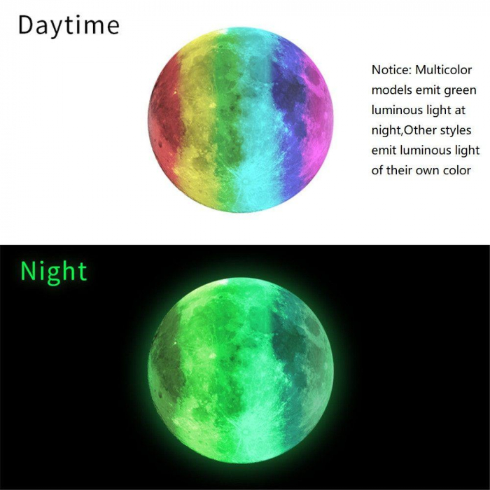 Sticker Glow In The Dark Luxer, Autocolant Luna Fosforescenta, Pamant, 30 cm, stickere pamant terra pentru perete ieftin dormitor sufragerie autocolant emag luxer dedeman leroy globul pamantesc [7]