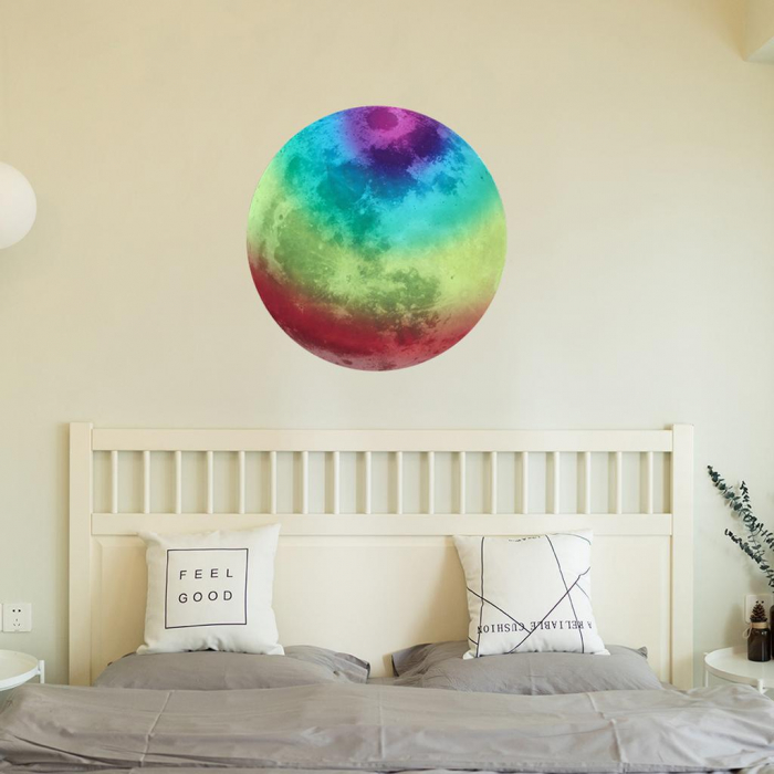 Sticker Glow In The Dark Luxer, Autocolant Luna Fosforescenta, Pamant, 30 cm, stickere pamant terra pentru perete ieftin dormitor sufragerie autocolant emag luxer dedeman leroy globul pamantesc [2]