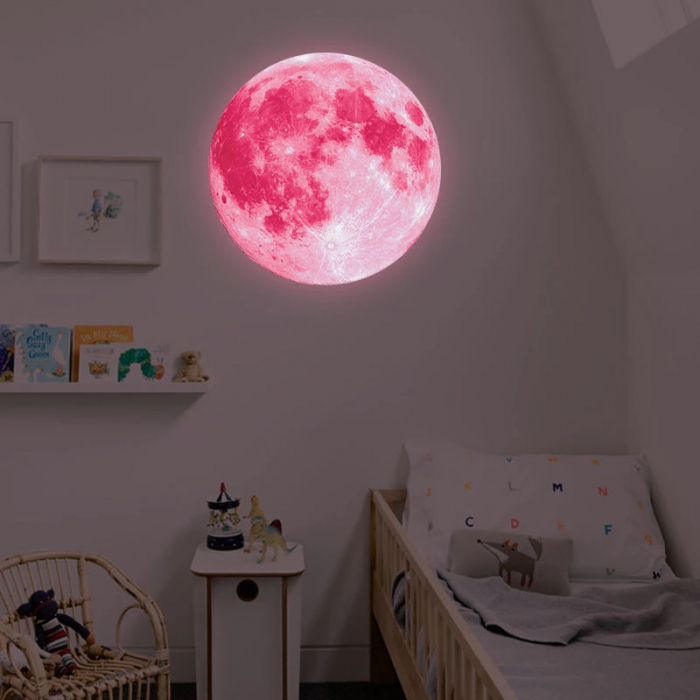 Sticker Glow In The Dark Luxer, Autocolant Luna Fosforescenta, Pamant, 30 cm, stickere pamant terra pentru perete ieftin dormitor sufragerie autocolant emag luxer dedeman leroy globul pamantesc [3]