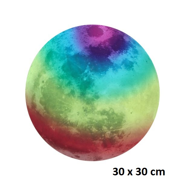 Sticker Glow In The Dark Luxer, Autocolant Luna Fosforescenta, Pamant, 30 cm, stickere pamant terra pentru perete ieftin dormitor sufragerie autocolant emag luxer dedeman leroy globul pamantesc [10]