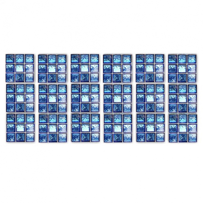 Stickere decorative pentru faianta sau perete Luxer, Set 19 buc, Mozaic Albastru Marin, 10x10 cm, stickere mosaics sticla ieftin perete baie bucatarie dedeman jysj autoadeziv ieftin luxer [7]